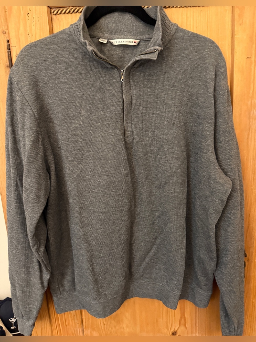 Cutter & Buck Men's Charcoal Gray Quarter-Zip Pullover